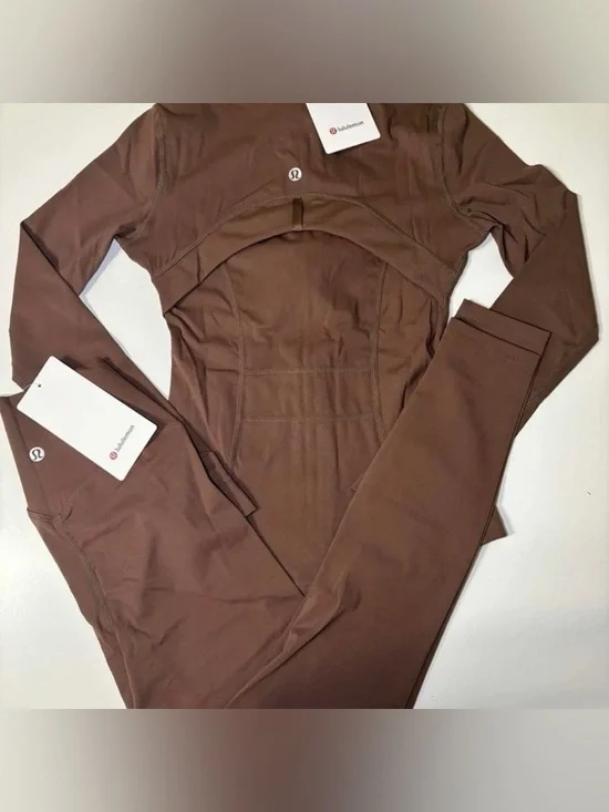 Lululemon Brown Long Sleeve Athletic Set - Picture 1 of 2